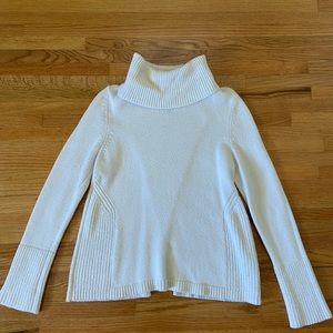 White House Black Market Ivory Knit Turtleneck